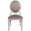 image:imageFlash Furniture HERCULES Series 900 lb Capacity King Louis Chair with Tufted Back Black Vinyl Seat and Black FrameTaupe VinylSilver Frame