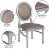 image:imageFlash Furniture HERCULES Series 900 lb Capacity King Louis Chair with Tufted Back Black Vinyl Seat and Black FrameTaupe VinylSilver Frame