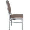 image:imageFlash Furniture HERCULES Series 900 lb Capacity King Louis Chair with Tufted Back Black Vinyl Seat and Black FrameTaupe VinylSilver Frame