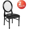 image:imageFlash Furniture HERCULES Series 900 lb Capacity King Louis Chair with Tufted Back Black Vinyl Seat and Black FrameTufted Black VinylBlack Frame