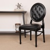 image:imageFlash Furniture HERCULES Series 900 lb Capacity King Louis Chair with Tufted Back Black Vinyl Seat and Black FrameTufted Black VinylBlack Frame