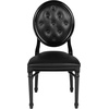 image:imageFlash Furniture HERCULES Series 900 lb Capacity King Louis Chair with Tufted Back Black Vinyl Seat and Black FrameTufted Black VinylBlack Frame