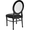 image:imageFlash Furniture HERCULES Series 900 lb Capacity King Louis Chair with Tufted Back Black Vinyl Seat and Black FrameTufted Black VinylBlack Frame