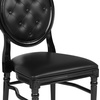 image:imageFlash Furniture HERCULES Series 900 lb Capacity King Louis Chair with Tufted Back Black Vinyl Seat and Black FrameTufted Black VinylBlack Frame