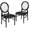 image:imageFlash Furniture HERCULES Series 900 lb Capacity King Louis Chair with Tufted Back Black Vinyl Seat and Black FrameTufted Black VinylBlack Frame