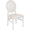 image:imageFlash Furniture HERCULES Series 900 lb Capacity King Louis Chair with Tufted Back Black Vinyl Seat and Black FrameWhite VinylWhite Frame