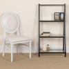 image:imageFlash Furniture HERCULES Series 900 lb Capacity King Louis Chair with Tufted Back Black Vinyl Seat and Black FrameWhite VinylWhite Frame
