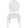 image:imageFlash Furniture HERCULES Series 900 lb Capacity King Louis Chair with Tufted Back Black Vinyl Seat and Black FrameWhite VinylWhite Frame
