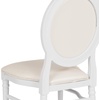 image:imageFlash Furniture HERCULES Series 900 lb Capacity King Louis Chair with Tufted Back Black Vinyl Seat and Black FrameWhite VinylWhite Frame