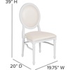 image:imageFlash Furniture HERCULES Series 900 lb Capacity King Louis Chair with Tufted Back Black Vinyl Seat and Black FrameWhite VinylWhite Frame