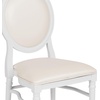 image:imageFlash Furniture HERCULES Series 900 lb Capacity King Louis Chair with Tufted Back Black Vinyl Seat and Black FrameWhite VinylWhite Frame
