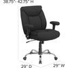 image:imageFlash Furniture HERCULES Series Big amp Tall 400 lb Rated Black Fabric Deep Tufted Swivel Ergonomic Task Office Chair with Adjustable ArmsBlack Fabric