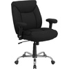 image:imageFlash Furniture HERCULES Series Big amp Tall 400 lb Rated Black Fabric Deep Tufted Swivel Ergonomic Task Office Chair with Adjustable ArmsBlack Fabric