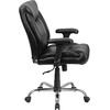 image:imageFlash Furniture HERCULES Series Big amp Tall 400 lb Rated Black Fabric Deep Tufted Swivel Ergonomic Task Office Chair with Adjustable ArmsBlack Leathersoft