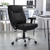 image:imageFlash Furniture HERCULES Series Big amp Tall 400 lb Rated Black Fabric Deep Tufted Swivel Ergonomic Task Office Chair with Adjustable ArmsBlack Leathersoft