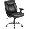 image:imageFlash Furniture HERCULES Series Big amp Tall 400 lb Rated Black Fabric Deep Tufted Swivel Ergonomic Task Office Chair with Adjustable ArmsBlack Leathersoft