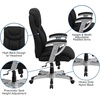 image:imageFlash Furniture HERCULES Series Big amp Tall 400 lb Rated Black Fabric Executive Ergonomic Office Chair with Silver Adjustable ArmsBlack Fabric