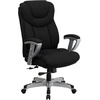 image:imageFlash Furniture HERCULES Series Big amp Tall 400 lb Rated Black Fabric Executive Ergonomic Office Chair with Silver Adjustable ArmsBlack Fabric