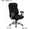 image:imageFlash Furniture HERCULES Series Big amp Tall 400 lb Rated Black Fabric Executive Ergonomic Office Chair with Silver Adjustable ArmsBlack Fabric