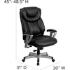 image:imageFlash Furniture HERCULES Series Big amp Tall 400 lb Rated Black Fabric Executive Ergonomic Office Chair with Silver Adjustable ArmsBlack Leathersoft