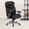 image:imageFlash Furniture HERCULES Series Big amp Tall 400 lb Rated Black Fabric Executive Ergonomic Office Chair with Silver Adjustable ArmsBlack Leathersoft