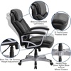 image:imageFlash Furniture HERCULES Series Big amp Tall 500 lb Rated Black LeatherSoft Executive Swivel Ergonomic Office Chair with ArmsBlack Leathersoft