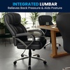 image:imageFlash Furniture HERCULES Series Big amp Tall 500 lb Rated Black LeatherSoft Executive Swivel Ergonomic Office Chair with Extra Wide SeatBlack