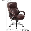 image:imageFlash Furniture HERCULES Series Big amp Tall 500 lb Rated Black LeatherSoft Executive Swivel Ergonomic Office Chair with Extra Wide SeatBrown