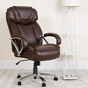 image:imageFlash Furniture HERCULES Series Big amp Tall 500 lb Rated Black LeatherSoft Executive Swivel Ergonomic Office Chair with Extra Wide SeatBrown