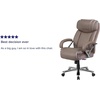 image:imageFlash Furniture HERCULES Series Big amp Tall 500 lb Rated Black LeatherSoft Executive Swivel Ergonomic Office Chair with Extra Wide SeatTaupe