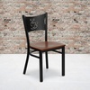 image:imageFlash Furniture HERCULES Series Black Coffee Back Metal Restaurant Chair  Cherry Wood SeatBlack
