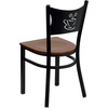 image:imageFlash Furniture HERCULES Series Black Coffee Back Metal Restaurant Chair  Cherry Wood SeatBlack