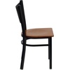 image:imageFlash Furniture HERCULES Series Black Coffee Back Metal Restaurant Chair  Cherry Wood SeatBlack