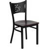image:imageFlash Furniture HERCULES Series Black Coffee Back Metal Restaurant Chair  Cherry Wood SeatBlack