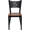 image:imageFlash Furniture HERCULES Series Black Coffee Back Metal Restaurant Chair  Cherry Wood SeatCherry Wood SeatBlack Metal Frame