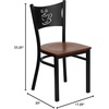 image:imageFlash Furniture HERCULES Series Black Coffee Back Metal Restaurant Chair  Cherry Wood SeatCherry Wood SeatBlack Metal Frame