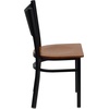 image:imageFlash Furniture HERCULES Series Black Coffee Back Metal Restaurant Chair  Cherry Wood SeatCherry Wood SeatBlack Metal Frame