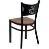 image:imageFlash Furniture HERCULES Series Black Coffee Back Metal Restaurant Chair  Cherry Wood SeatCherry Wood SeatBlack Metal Frame