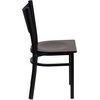 image:imageFlash Furniture HERCULES Series Black Coffee Back Metal Restaurant Chair  Cherry Wood SeatMahogany Wood SeatBlack Metal Frame