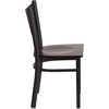 image:imageFlash Furniture HERCULES Series Black Coffee Back Metal Restaurant Chair  Cherry Wood SeatWalnut Wood SeatBlack Metal Frame