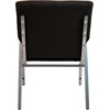 image:imageFlash Furniture HERCULES Series Church Chair  Burgundy Fabric  Stackable  21W  Wood Accented Arms  Silver Vein FrameBlack FabricSilver Vein Frame