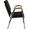 image:imageFlash Furniture HERCULES Series Church Chair  Burgundy Fabric  Stackable  21W  Wood Accented Arms  Silver Vein FrameBlack FabricSilver Vein Frame