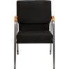image:imageFlash Furniture HERCULES Series Church Chair  Burgundy Fabric  Stackable  21W  Wood Accented Arms  Silver Vein FrameBlack FabricSilver Vein Frame
