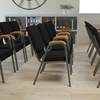 image:imageFlash Furniture HERCULES Series Church Chair  Burgundy Fabric  Stackable  21W  Wood Accented Arms  Silver Vein FrameBlack FabricSilver Vein Frame