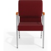 image:imageFlash Furniture HERCULES Series Church Chair  Burgundy Fabric  Stackable  21W  Wood Accented Arms  Silver Vein FrameBurgundy FabricSilver Vein Frame