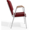 image:imageFlash Furniture HERCULES Series Church Chair  Burgundy Fabric  Stackable  21W  Wood Accented Arms  Silver Vein FrameBurgundy FabricSilver Vein Frame