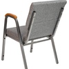 image:imageFlash Furniture HERCULES Series Church Chair  Burgundy Fabric  Stackable  21W  Wood Accented Arms  Silver Vein FrameGray FabricSilver Vein Frame