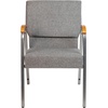 image:imageFlash Furniture HERCULES Series Church Chair  Burgundy Fabric  Stackable  21W  Wood Accented Arms  Silver Vein FrameGray FabricSilver Vein Frame
