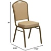 image:imageFlash Furniture HERCULES Series Crown Back Stacking Banquet Chair in Navy Blue Dot Patterned Fabric  Gold Vein FrameBeige Patterned FabricGold Frame