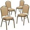 image:imageFlash Furniture HERCULES Series Crown Back Stacking Banquet Chair in Navy Blue Dot Patterned Fabric  Gold Vein FrameBeige Patterned FabricGold Frame